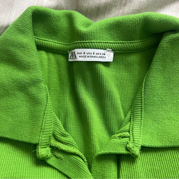 Zara Green Polo Shirt - Picture 4 of 4